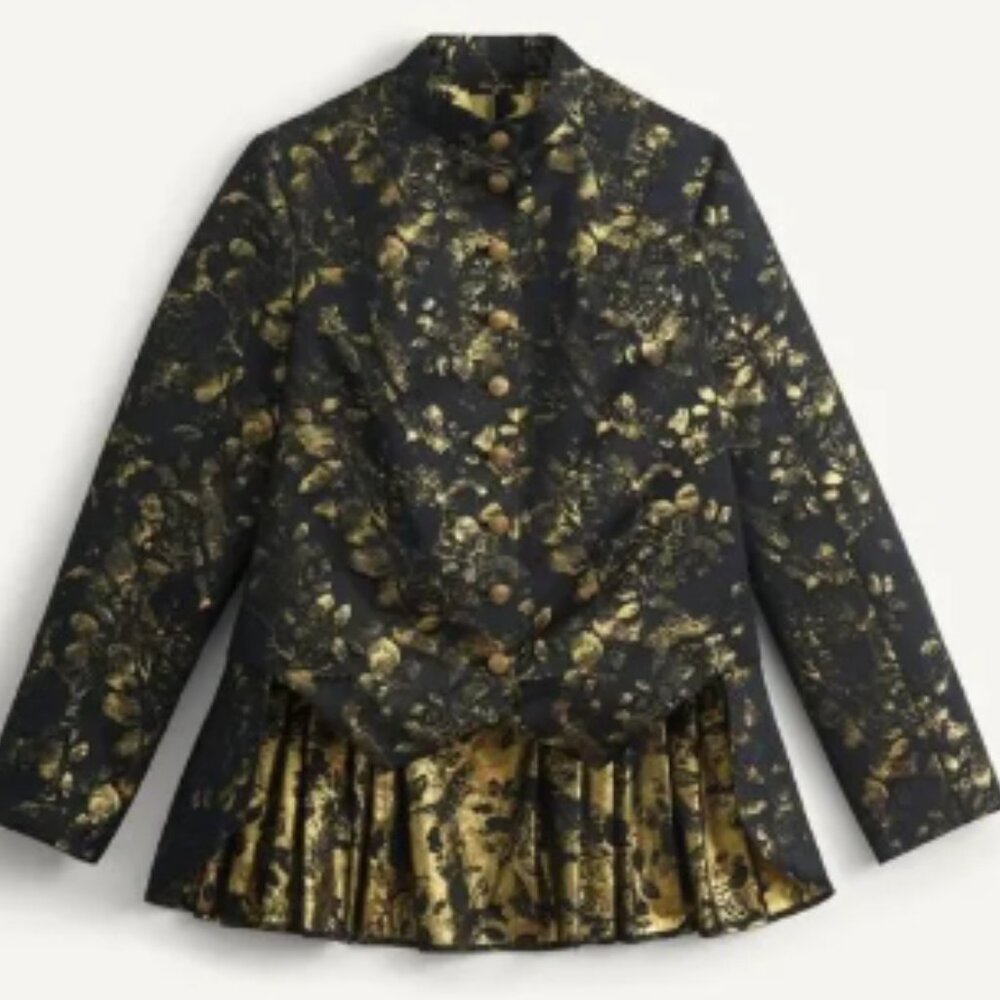 NWT KATE MOSS METALLIC JACQUARD TOP X KATE MOSS ZARA